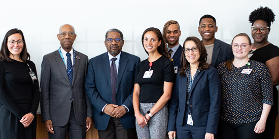 President Drake with group of UCSF staff