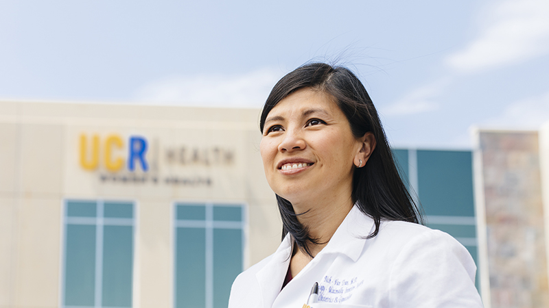 Female doctor at UC Riverside Medical Center