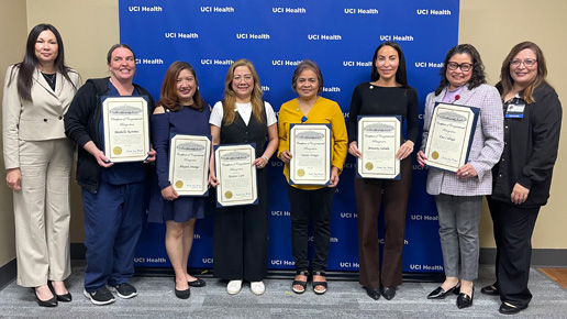 Six UCI Health — Lakewood nurses were recognized with a dedication by Patricia Camacho, the district director for congressperson Nanette Barragan, 44th District, California.
