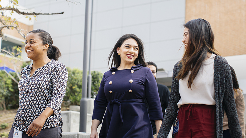 Women walking together at UC Riverside