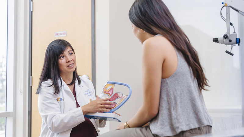 Doctor speaking with patient