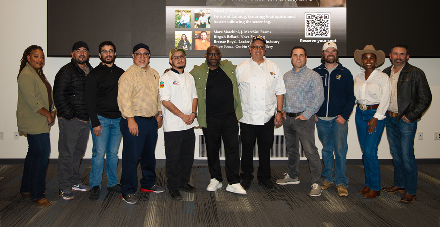 Local farmers joined UC Merced Dining Services for a screening of celebrity chef Ed Porter's documentary.