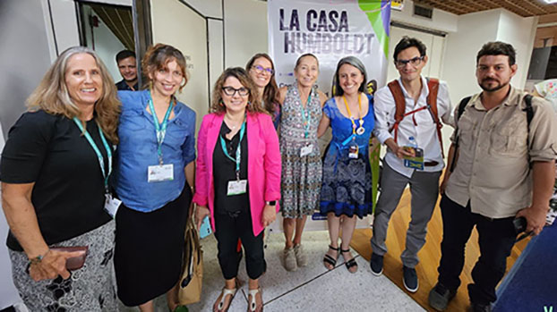 Members of Wise Ancestors, Instituto de Investigación de Recursos Biológicos Alexander von Humboldt, and Neotropical Innovation at COP16, the world's largest biodiversity summit, in Colombia.