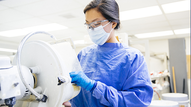 Female researcher working at UCSF