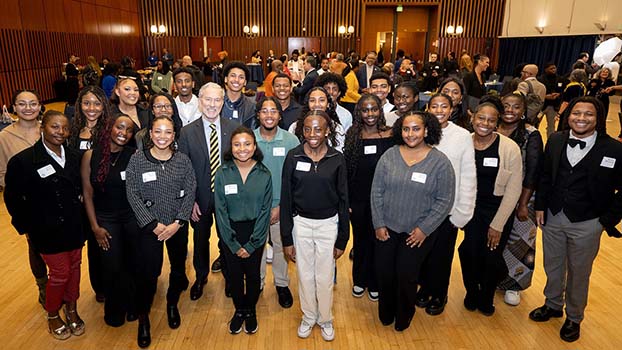 A celebration on Feb. 20, 2025, welcomed 27 new recipients of the African American Initiative Scholarship. (Photo by Keegan Houser.)