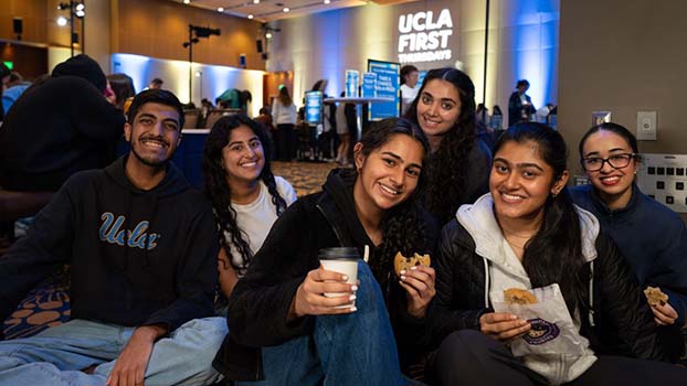 Students at UCLA first thursday