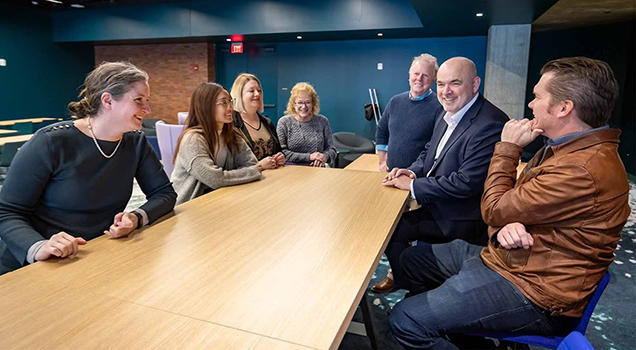 People sitting around a table