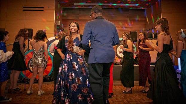 Dance floor at the UCSF Benioff Children's Hospitals prom