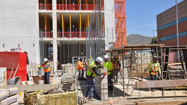 UC Riverside's Undergraduate Teaching and Learning Facility construction site