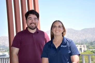 Brian Blackburn and Kate Dorff outside at UCR