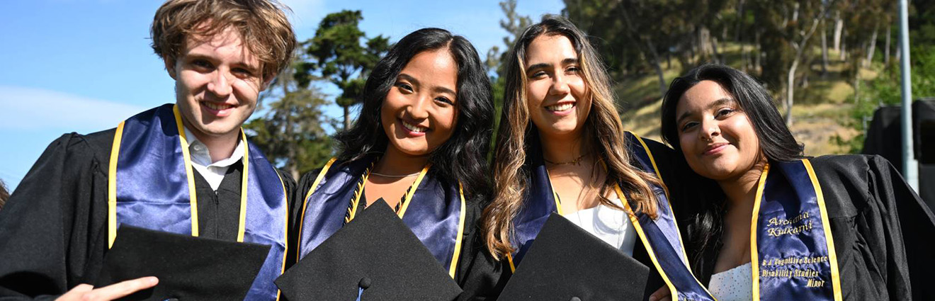 UC Berkeley graduates in their caps and gowns