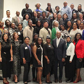 BSFO members + friends at President Drake's farewell party