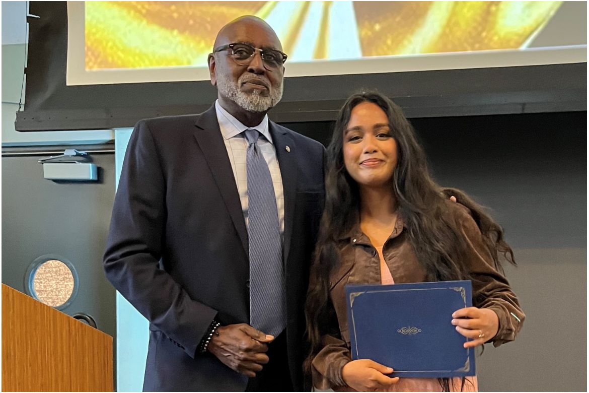 Charles Alexander and graduating student