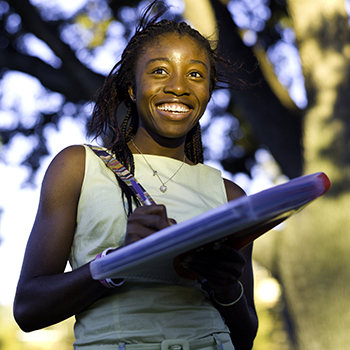 Smiling UC student
