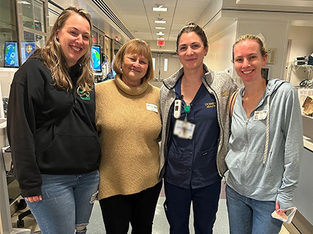 Josephine Falvey and the family members of the person she saved.