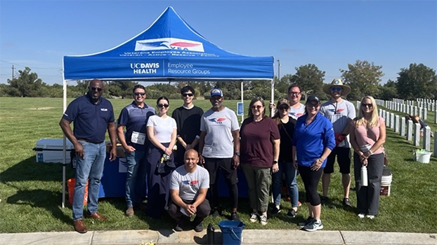 UC Davis Health staff at the Sacramento Valley National Cemetery