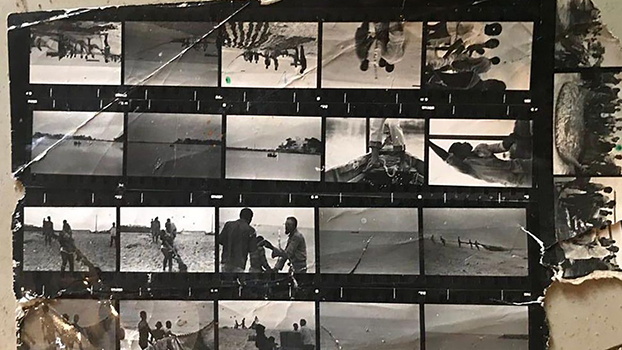 Digitized black and white photos of life in Angola