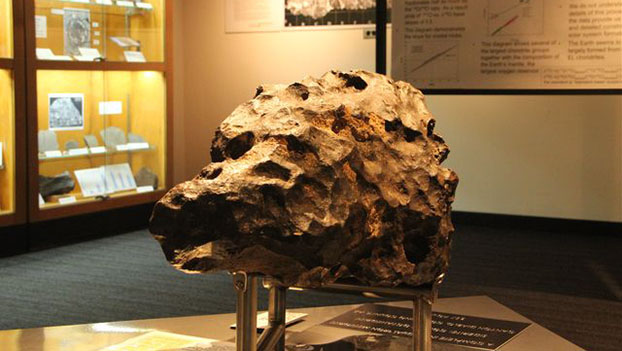 Meteorite in a museum