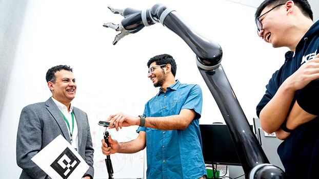 People with robotic arm
