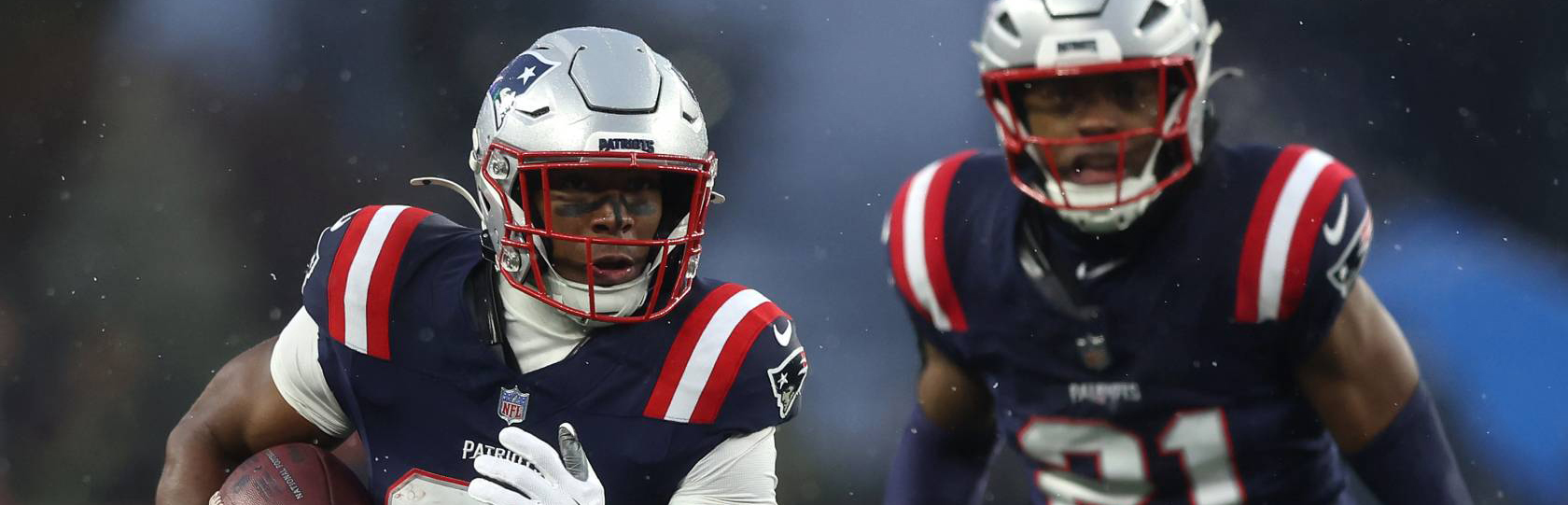 Two players during a football game