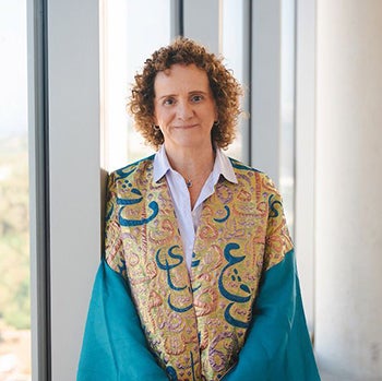 Sarab in a traditional Syrian robe