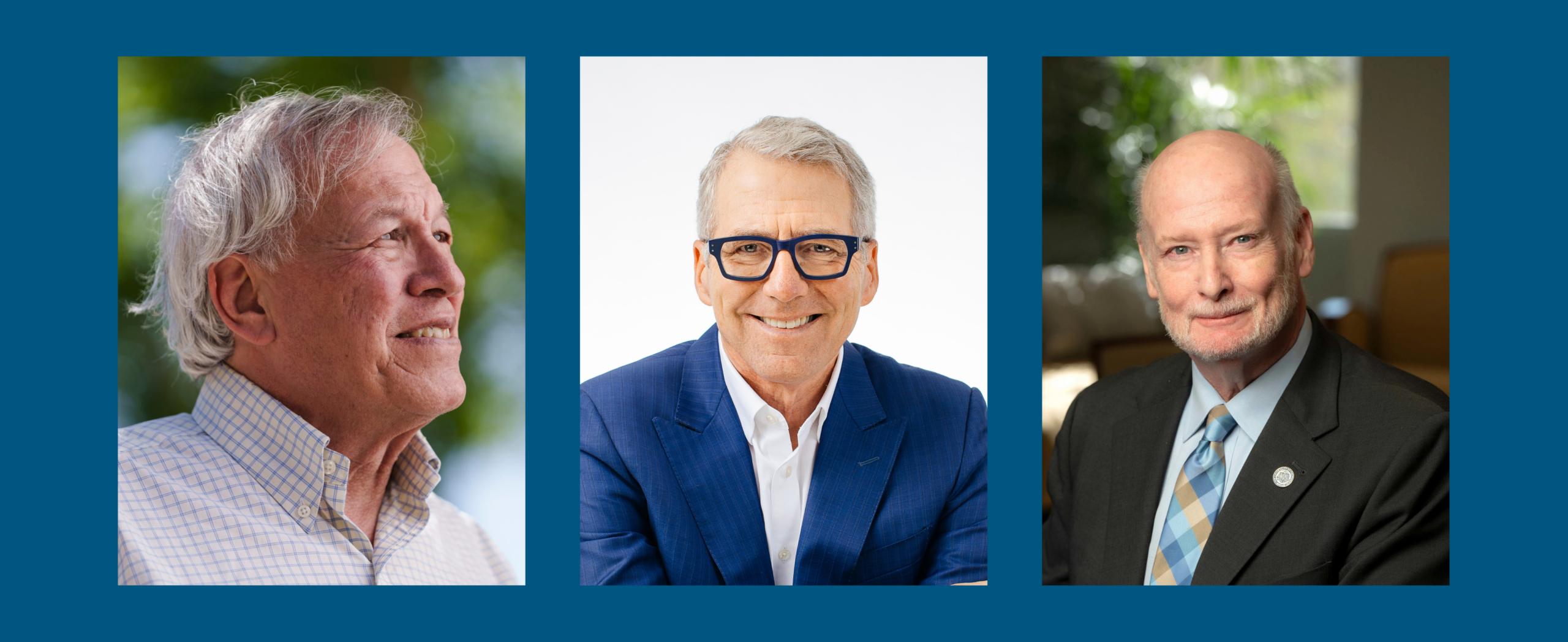 Erwin Chemerinsky, James B. Milliken, and Howard Gillman headshots