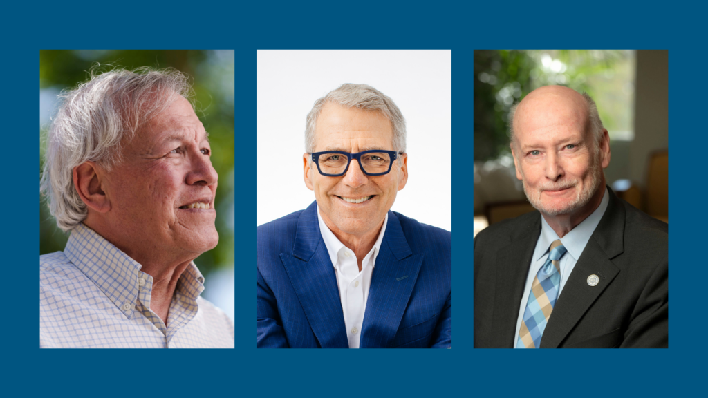 Erwin Chemerinsky, James B. Milliken, and Howard Gillman headshots