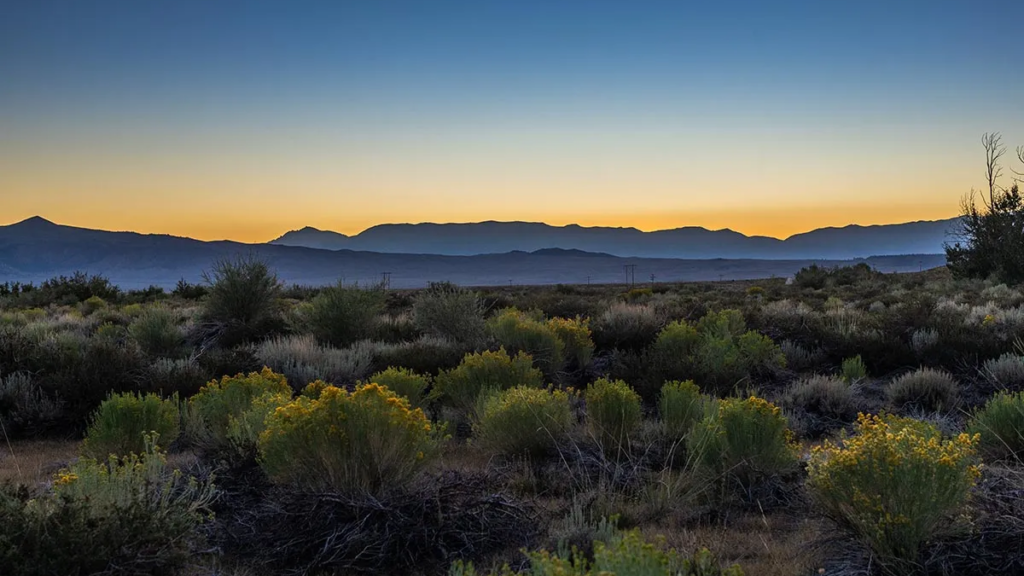 The Sierra Nevada Aquatic Research Laboratory at sunset