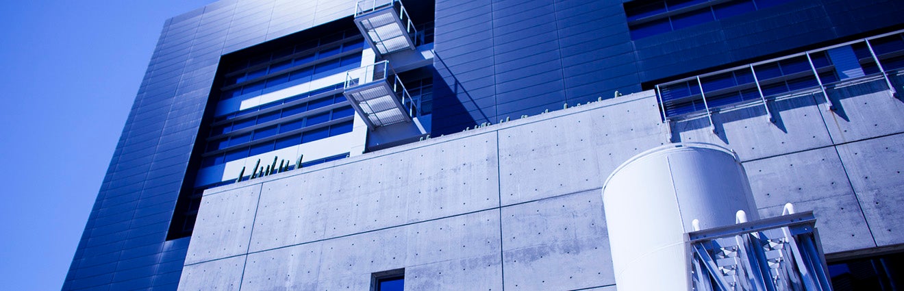 Exterior of Berkeley Lab against a blue sky
