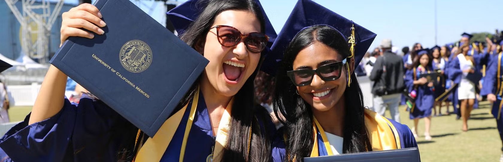 Merced grads at commencement