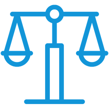 An evenly proportioned weighted scale