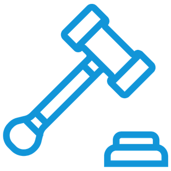 A gavel banging