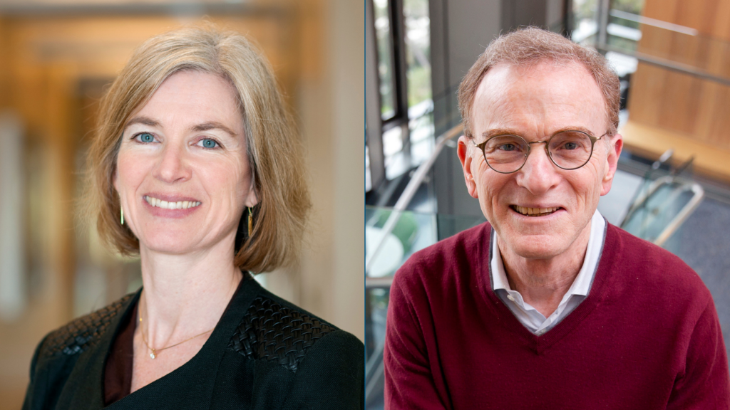 Jennifer Doudna and Randy Schekman headshots