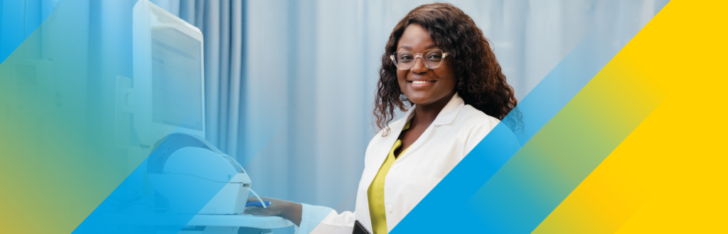 Smiling medical professional