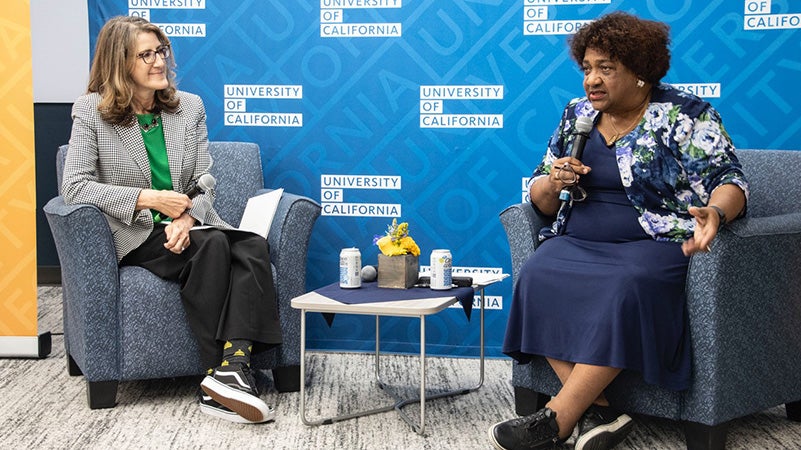 Catharine Baker and Shirley Weber