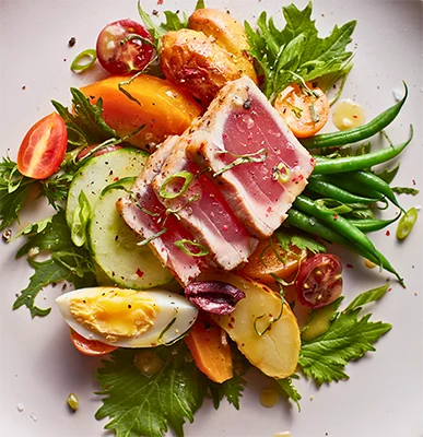 Tuna nicoise salad.